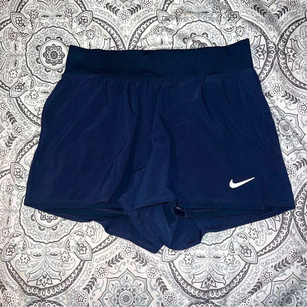Nike Navy Shorts with Liner (M)